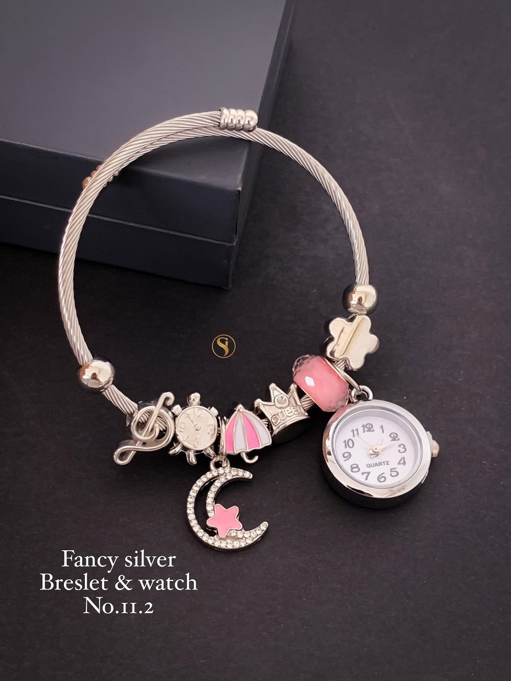 Fancy Party Wear Silver Bracelets And Watch Wholesale Shop In Surat
